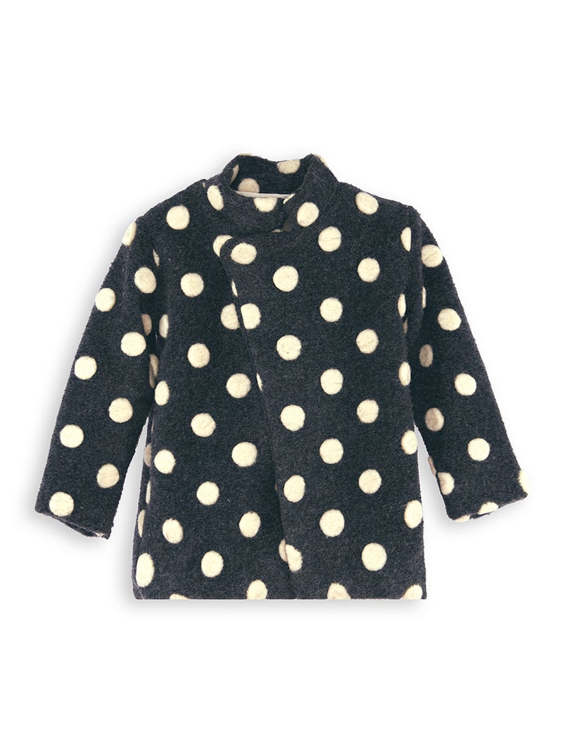 Denokids Girl Dotted Cachet Coat - Image 3